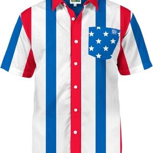 Tipsy Elves Patriotic Shirts for Men - USA Short Sleeve Button Up American